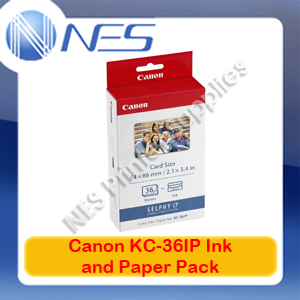 Canon KC-36IP Card Size Labels 36x Sheets 54x86mm Color Ink/Paper Set for CP-100